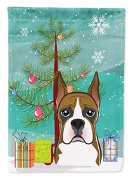 Christmas Tree And Boxer Garden Flag 2-Sided 2-Ply