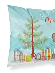 Christmas Tree and English Bulldog  Fabric Standard Pillowcase