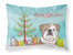 Christmas Tree and English Bulldog  Fabric Standard Pillowcase