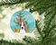 Christmas Tree and Jack Russell Terrier Ceramic Ornament