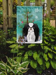 Christmas Tree and Japanese Chin Garden Flag 2-Sided 2-Ply