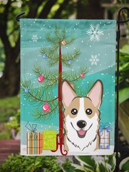Christmas Tree And Sable Corgi Garden Flag 2-Sided 2-Ply