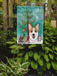 Christmas Tree And Sable Corgi Garden Flag 2-Sided 2-Ply