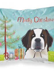 Christmas Tree and Saint Bernard Fabric Standard Pillowcase