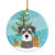 Christmas Tree and Schnauzer Ceramic Ornament
