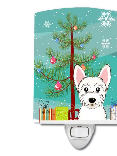 Caroline's Treasures Christmas Tree and Westie Ceramic Night Light product