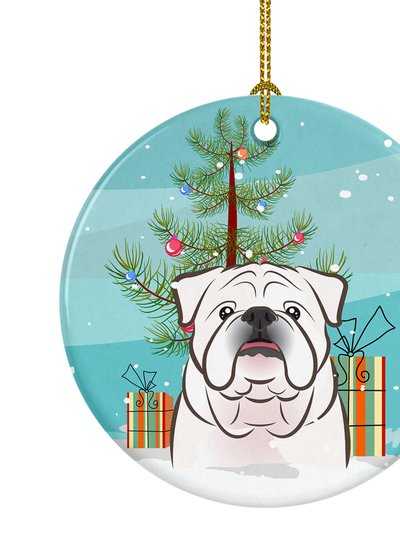 Caroline's Treasures Christmas Tree and White English Bulldog  Ceramic Ornament product