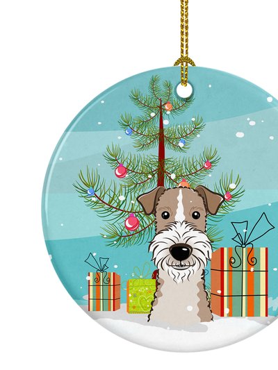 Caroline's Treasures Christmas Tree and Wire Haired Fox Terrier Ceramic Ornament product