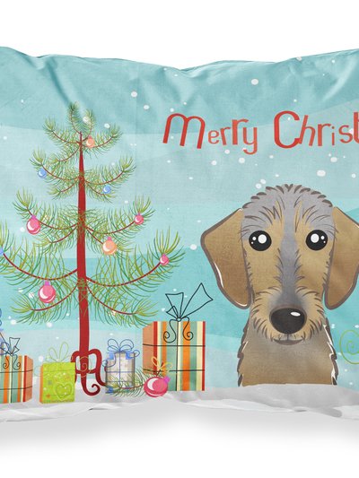 Caroline's Treasures Christmas Tree and Wirehaired Dachshund Fabric Standard Pillowcase product