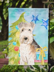 Christmas Tree Lakeland Terrier Garden Flag 2-Sided 2-Ply