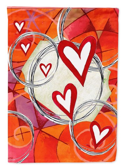 Caroline's Treasures Circle of Love Valentine's Day Garden Flag 2-Sided 2-Ply product
