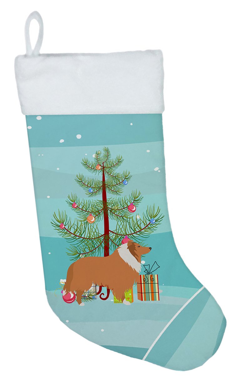 Collie Dog Merry Christmas Tree Christmas Stocking