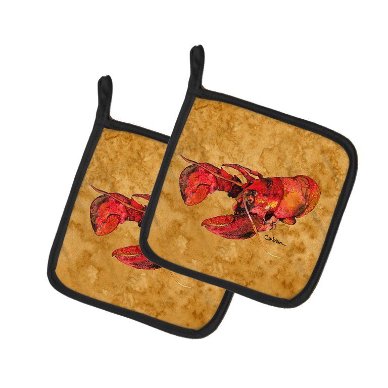 Cooked Lobster Pair of Pot Holders