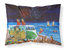Corgi Beach Party Volkswagon Bus Fireworks Fabric Standard Pillowcase
