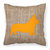Corgi Burlap and Orange BB1069 Fabric Decorative Pillow