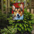 Corgi Red Snowflakes Holiday Christmas Garden Flag 2-Sided 2-Ply