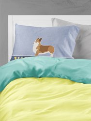 Corgi Welcome Fabric Standard Pillowcase