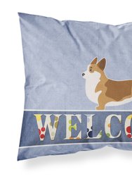 Corgi Welcome Fabric Standard Pillowcase