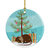Coypu Nutria River Rat Christmas Ceramic Ornament