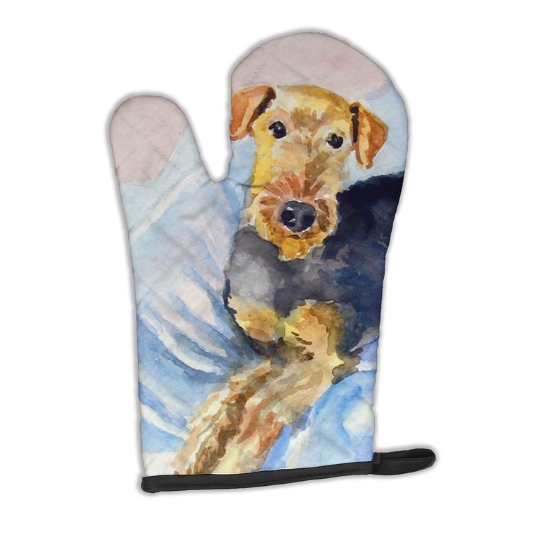 Cozy Airedale Terrier Oven Mitt