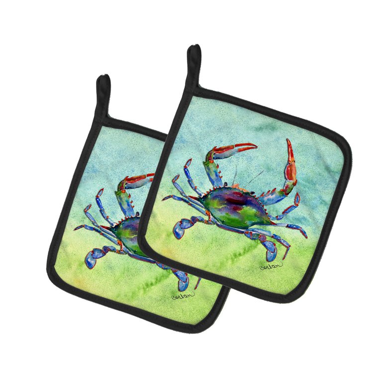 Crab Pair of Pot Holders