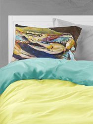 Crab to Crab Blue Crab Fabric Standard Pillowcase