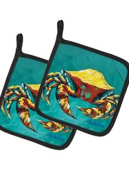 Crab Tunnel Pair of Pot Holders
