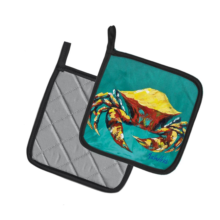Crab Tunnel Pair of Pot Holders
