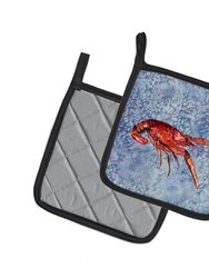 Crawfish Cool Water Pair of Pot Holders