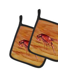 Crawfish Hot and Spicy Pair of Pot Holders
