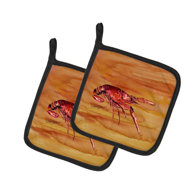 Crawfish Hot and Spicy Pair of Pot Holders