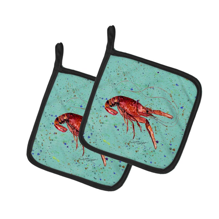 Crawfish Pair of Pot Holders