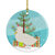 Crested Duck Christmas Ceramic Ornament