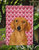 Dachshund Hearts Love and Valentine's Day Portrait Garden Flag 2-Sided 2-Ply