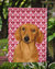 Dachshund Hearts Love and Valentine's Day Portrait Garden Flag 2-Sided 2-Ply