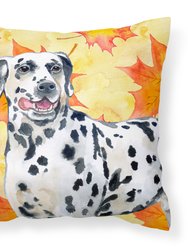 Dalmatian Fall Fabric Decorative Pillow