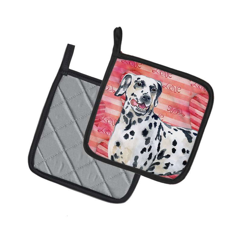 Dalmatian Love Pair of Pot Holders