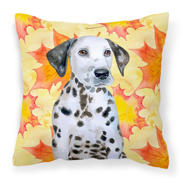 Dalmatian Puppy Fall Fabric Decorative Pillow