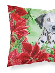 Dalmatian Puppy Poinsettas Fabric Standard Pillowcase