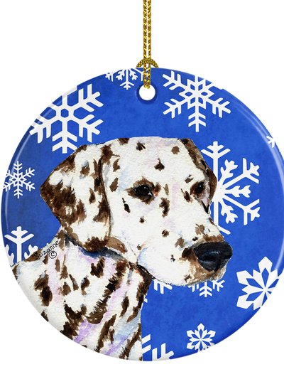 Caroline's Treasures Dalmatian Winter Snowflakes Holiday Ceramic Ornament product