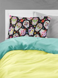 Day of the Dead Black Fabric Standard Pillowcase