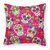 Day of the Dead Pink Fabric Decorative Pillow - Pink