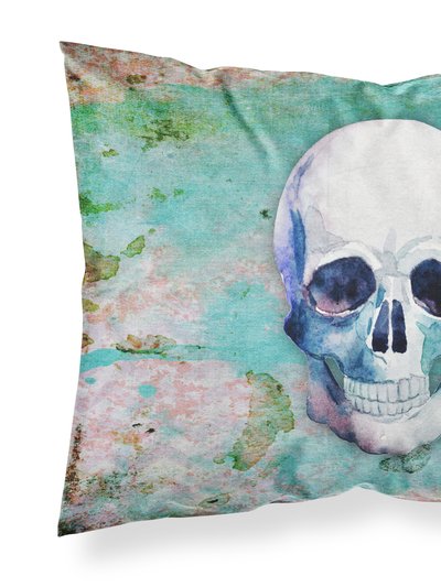 Caroline's Treasures Day of the Dead Teal Skull Fabric Standard Pillowcase product