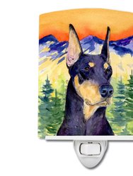 Doberman Ceramic Night Light