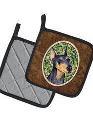 Doberman Pair of Pot Holders