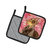 Doberman Pinscher Love Pair of Pot Holders