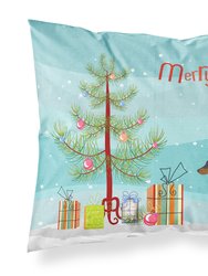 Doberman Pinscher Merry Christmas Tree Fabric Standard Pillowcase
