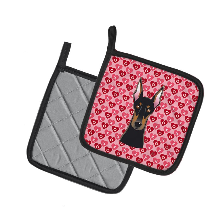 Doberman Pinscher Pair of Pot Holders