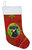 Doberman Red And Green Snowflakes Holiday Christmas Christmas Stocking