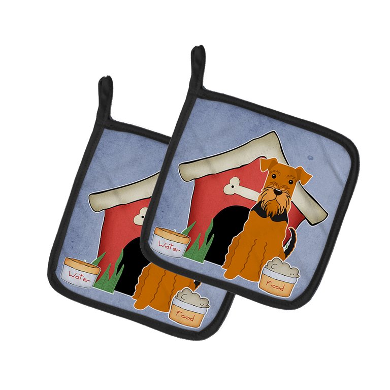 Dog House Collection Airedale Pair of Pot Holders